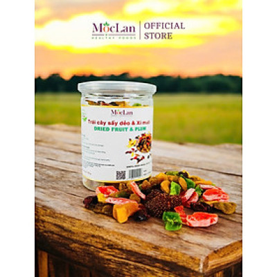 Trái cây sấy dẻo Mix các loại cao cấp cho ăn kiêng ăn vặt Mộc Lan 250g - 500g
