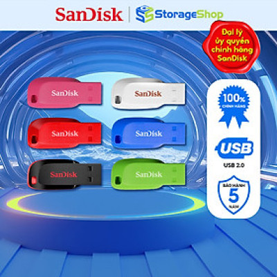 USB 2.0 SanDisk Cruzer Blade CZ50 32GB - Hàng Chính Hãng