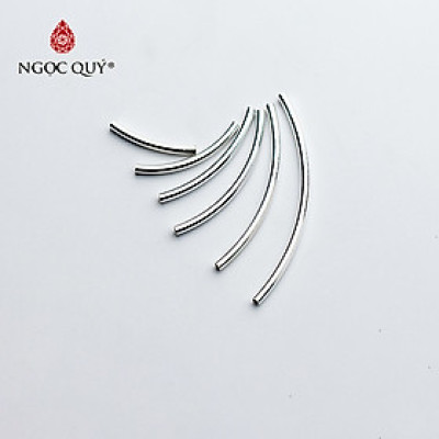 Charm bạc hình ống trơn dài - Ngọc Quý Gemstones