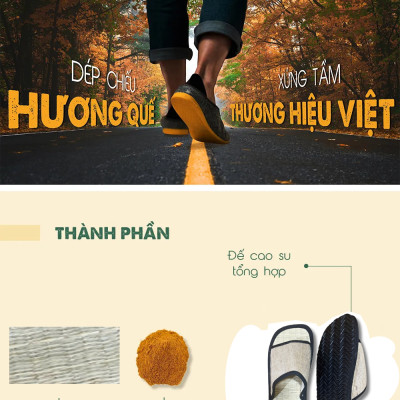 Dép sợi đay Hương Quế - DCQ-90