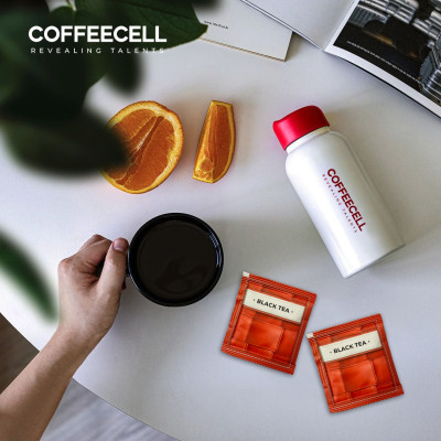 Combo 5 Gói Trà Đen Với Nhân Sâm Trắng Thượng Hạng COFFEECELL (5 gói x 2g) - Hương thơm cay nồng của nhân sâm giúp bộc lộ tài năng, đánh thức cảm xúc tươi mới - Hàng Chính Hãng