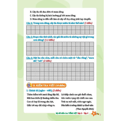 Sách - Bộ Đề Kiểm Tra Tiếng Việt Lớp 3 - Tập 2 - Kết Nối Trí Thức Với Cuộc Sống - Minh Thắng