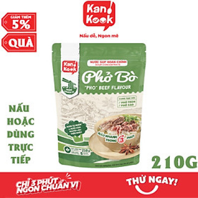 Nước Xốt (Sốt) Cô Đặc Vị Phở Bò KanKook Gói 210g Nấu/Trộn Ăn Liền Vị Hoàn Chỉnh Chuẩn Vị Phở Sài Gòn
