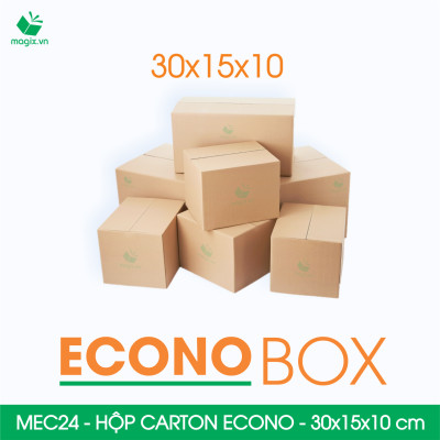 MEC24 - 30x15x10 cm - Combo 20 thùng hộp carton trơn siêu tiết kiệm ECONO