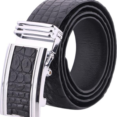 Thắt Lưng Nam Da Cá Sấu Gai Bụng Bản Lớn Huy Hoàng HT4774 - Đen