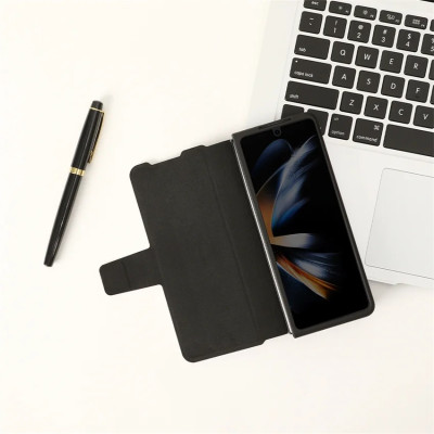 Case bao da chống sốc cho Samsung Galaxy Z Fold 5 trang bị ngăn đựng S-Pen hiệu Nillkin Aoge Leather Cover Case (bảo vệ máy cực tốt, chất liệu da PU cao cấp, thiết kế thời trang cá tính) - hàng nhập khẩu