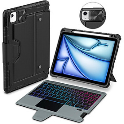 Bao Da Kèm Bàn Phím cho iPad Air 6 11 inch / iPad Air 6 13 inch 2024 Nillkin Bumper Combo Case Keyboard (Có Đèn Nền Backlit Keyboard) - Hàng Chính Hãng