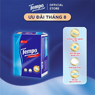 [LỐC 4 GÓI] Khăn giấy rút cao cấp Tempo  - 4 lớp bền dai, an toàn cho da - Thương hiệu Đức (Lốc 4 gói)