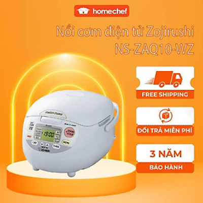 Nồi cơm điện tử Zojirushi 1L NS-ZAQ10-WZ, công suất 610W, sản xuất tại Nhật Bản, bảo hành 3 năm|HÀNG CHÍNH HÃNG