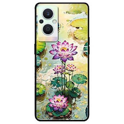 Ốp lưng cho Oppo Reno 2Z - 2F - 6Z - 7Z 5G - 8Z 5G - 8T 4G - 8T 5G - A96 5G - Sen Tím Đẹp - Hàng Chính Hãng