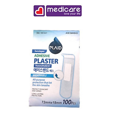 Băng cá nhân PLAID 100 miếng