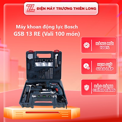 Máy Khoan Động Lực Bosch GSB-13RE SET Kèm 100 Phụ Kiện Chi Tiết
