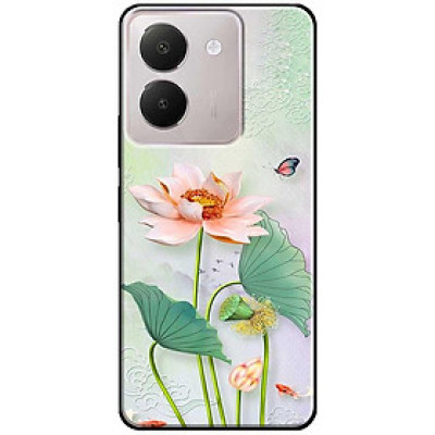 Ốp lưng cho Vivo Y03 - Y03T - Y18 - Y18S - Y18T - Y27 5G - Y28 4G - Y36 - Tranh Sen Trắng - Hàng Chính Hãng