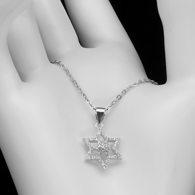 Dây Và Mặt Dây Chuyền Bạc Hiểu Minh DMD177S ngôi sao 6 cánh