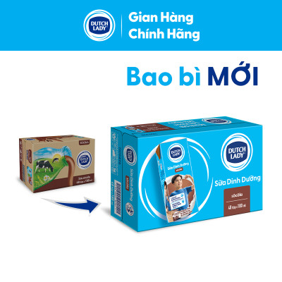 Thùng 48 Hộp Sữa Uống Tiệt Trùng Dutch Lady Socola (180ml/Hộp)