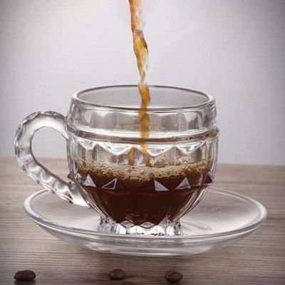 Bộ 6 Cốc Thủy Tinh Có Quai Dày Dặn Trong Suốt Chịu Nhiệt Với Thiết Kế Sang Trọng Tinh Xảo Đẹp Mắt - Hoạ Tiết Ngẫu Nhiên