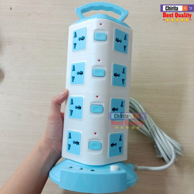 Ổ cắm điện 4 tầng loại XỊN 3 USB sạc điện thoại và 16 lỗ cắm