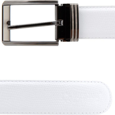 Thắt Lưng Nam Viền Chỉ Huy Hoàng HT4140 (120 x 4 cm) - Trắng