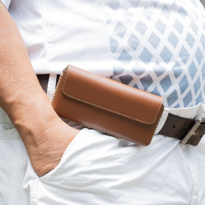 Bao da đeo lưng cho Samsung Galaxy Z Fold6 , hiệu Khắc Tên, chất liệu da bò - Hàng chính hãng 