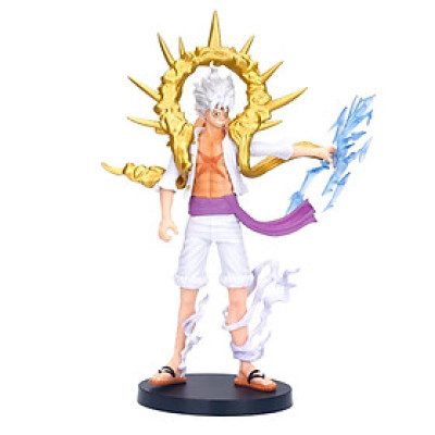 Mô hình One Piece : Mô hình Luffy Gear 5 Nika trắng vòng vàng Cao 28cm
