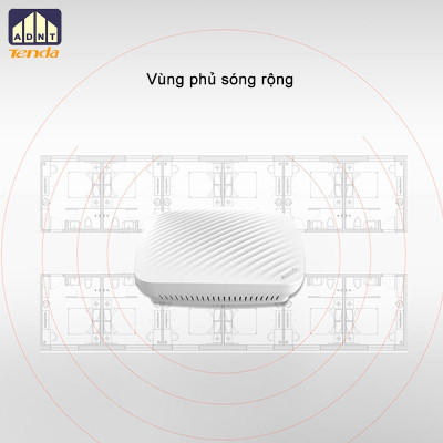 Bộ phát sóng wifi ốp trần tốc độ cao chuẩn 300 Mbps Wireless Router I9 v2.0 Tenda hàng chính hãng