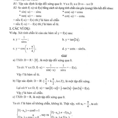 Kĩ Thuật Giải Nhanh Bài Toán Hay Và Khó Đại Số Giải Tích 11_HA
