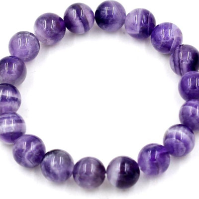 [Mệnh Hỏa, Thổ] Vòng Tay Chuỗi Hạt Thạch Anh Tím Than 10 Ly 18 Hạt