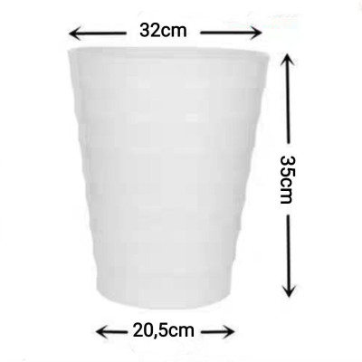 Chậu trồng cây vòng tròn bằng nhựa ABS bóng cao cấp  KT ( M32XC35CM )