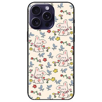 Ốp lưng dành cho Iphone 15 - Iphone 15 Plus - Iphone 15 Pro - Iphone 15 Pro Max - Hoạ Tiết Thỏ Hoa - Hàng Chính Hãng