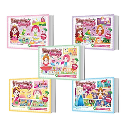Combo 5 Cuốn Công Chúa Cherry (Bóc Dán Sticker Cho Bé)