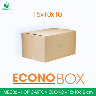 MEC06 - 15x10x10 cm - Combo 60 thùng hộp carton trơn siêu tiết kiệm ECONO