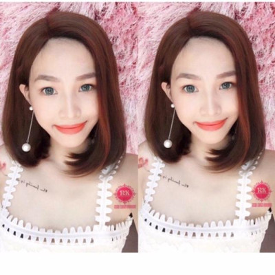 Tóc 2 mái cúp,tóc ngôi lệch 4/6 cao cấp- tặng lưới chùm tóc