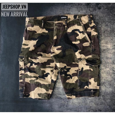 Quần ngắn_short kaki túi hộp Express_dã ngoại_du lịch