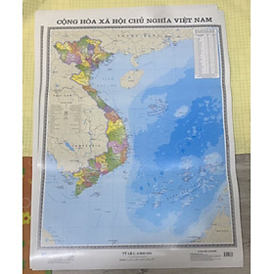 Tranh Việt Nam 34 tỉnh thành ( Ép bóng đẹp - Size A1)