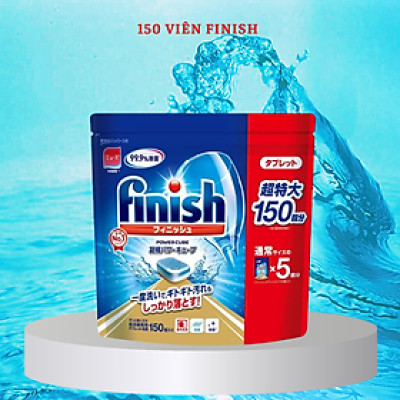 Combo nước làm bóng bát finish 800ml+viên rửa bát finish quantum 60 viên dùng cho máy rửa bát