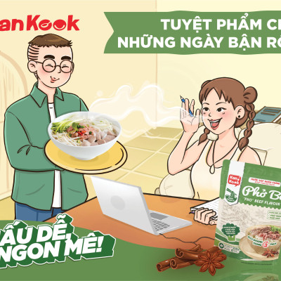 Nước Xốt (Sốt) Cô Đặc Vị Phở Bò KanKook Gói 210g Nấu/Trộn Ăn Liền Vị Hoàn Chỉnh Chuẩn Vị Phở Sài Gòn