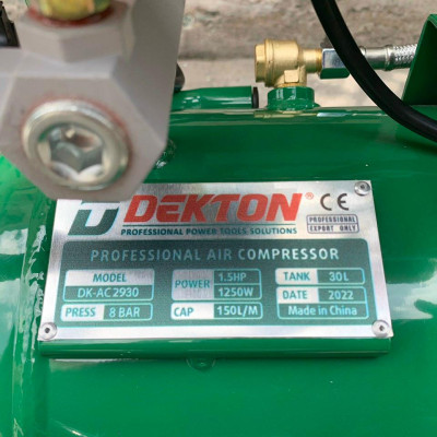MÁY NÉN KHÍ KHÔNG DẦU 1250W 1.5HP 30L DEKTON DK-AC2930 - HÀNG CHÍNH HÃNG