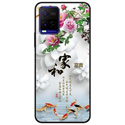 Ốp lưng dành cho Vivo Y21 - Vivo Y21s mẫu Chim Cá Hoa Trắng