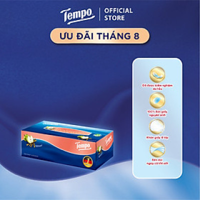 [MUA 4 HỘP TẶNG 1 CUỘN GVS 4 LỚP PRESTIGE] khăn GIấy Rút Cao Cấp Tempo - 3 Lớp Bền Dai, Không Kích Ứng Da - Thương hiệu Đức, Hương Gỗ Táo