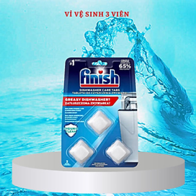 Viên vệ sinh máy rửa bát Finish - vỉ 3 viên