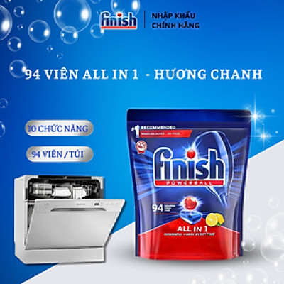 Viên rửa chén bát Finish Powerball Đức hộp 90 viên