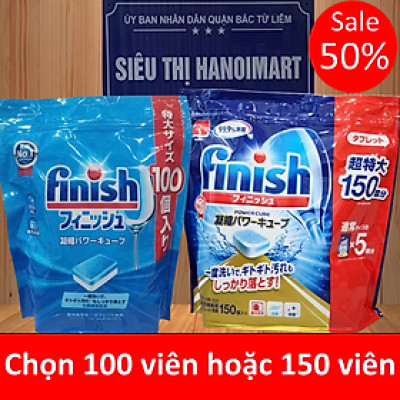 Xà phòng rửa chén bát dạng viên finish 150 viên - xa phong rua chen chuyên dụng cho máy.