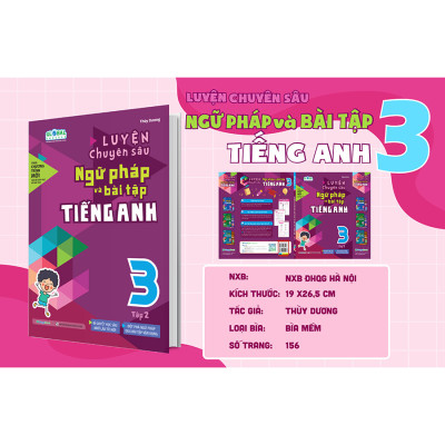 Luyện chuyên sâu ngữ pháp và bài tập tiếng Anh 3  - combo 2 tập (Global)