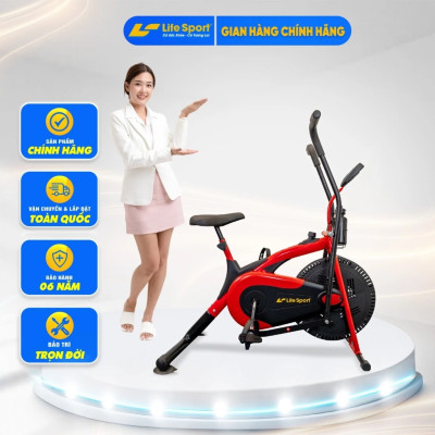 Xe Đạp Tập Thể Dục Giá Rẻ Lifesport LS-113, Xe Đạp Thể Dục Với Màn Hình Hiển Thị Nhịp Tim, Tốc Độ, Quãng Đường Đã Đạp