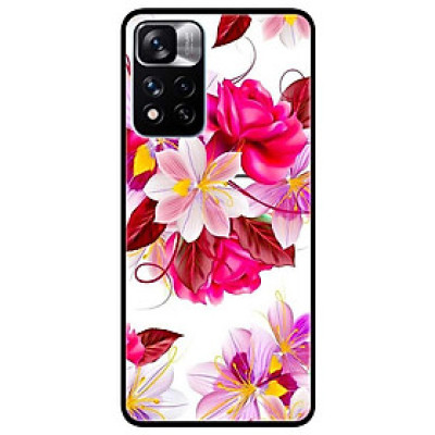 Ốp lưng dành cho Xiaomi Redmi Note 11 Pro 5G ( Bản Nội Địa ) mẫu Hoa Hồng Nền Trắng