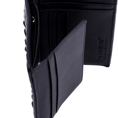 Ví nam da cá sấu đan viền gai đuôi kiểu đứng nhiều màu Huy Hoàng HT2258-2259-2260-2701