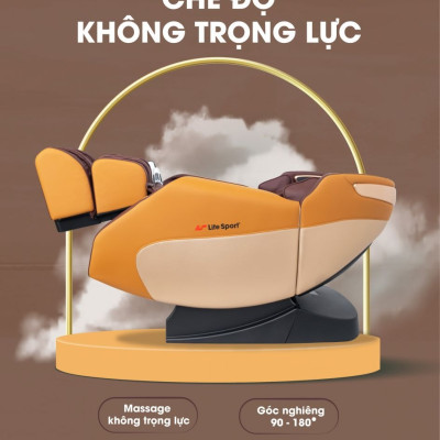 Ghế Massage Toàn Thân Lifesport LS-911, Ghế Massage Với Cảm Biến AI Dò Quét Cơ Thể, Đưa Ra Những Bài Massage Phù Hợp