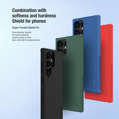 Ốp Lưng Nillkin Super Frosted Shield Pro Cho Samsung Galaxy S24 Ultra, S24 Plus, S24, S24 FE ốp chống sốc chống vân tay cực tốt – Hàng Chính Hãng