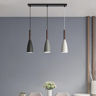 Đèn thả bàn ăn - đèn trang trí phòng bếp 3 bóng chao nhôm KITCHENLAMP SEASON HOT kèm 3 bóng LED 5W cao cấp