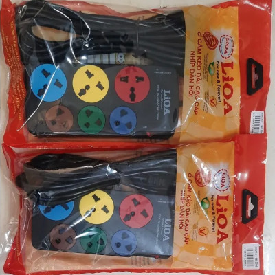 Ổ Cắm Điện 3D + 3S Dây 3m x 2 Lioa 3D3S32 - Đen